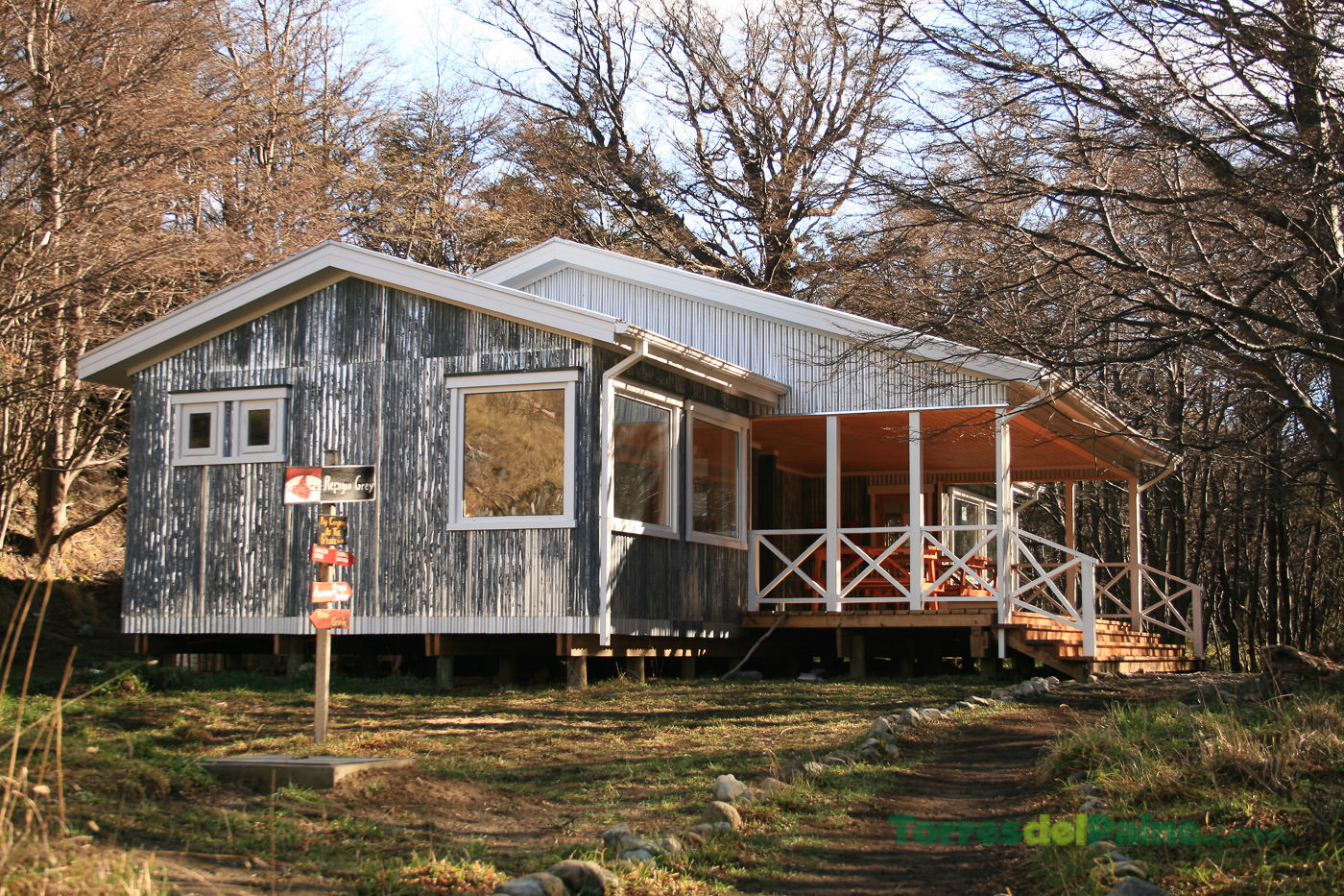 As modernas instalações ecológicas do Refugio Grey foram projetadas para minimizar o impacto no meio ambiente.