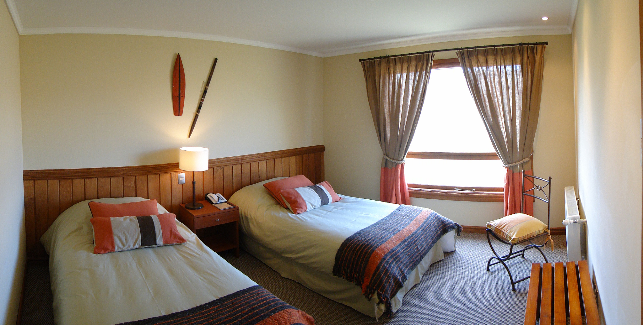 Baqueano (cowboy) guiding a group of riders across the fields near the hotel.
