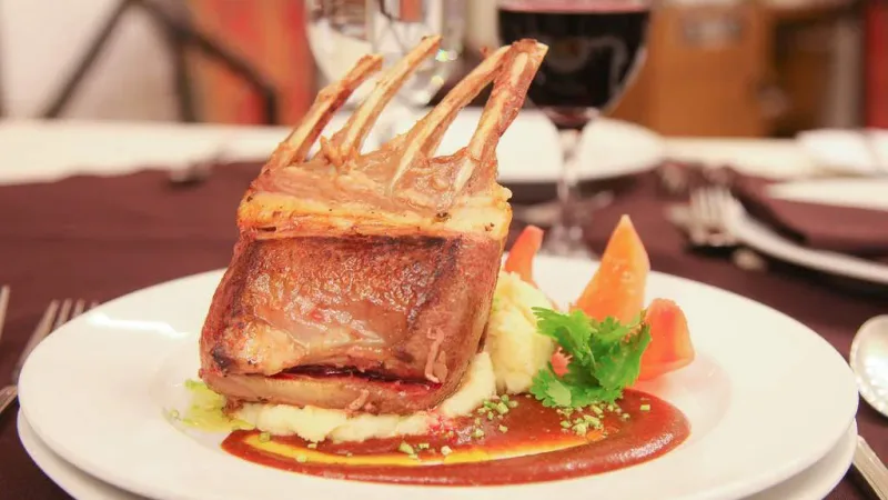 The restaurant's wine cellar, showcasing a premium selection of Chilean labels at Bautista.