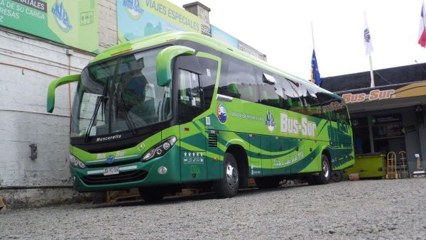 Recorrido Bus Sur entre Punta Arenas y Puerto Natales