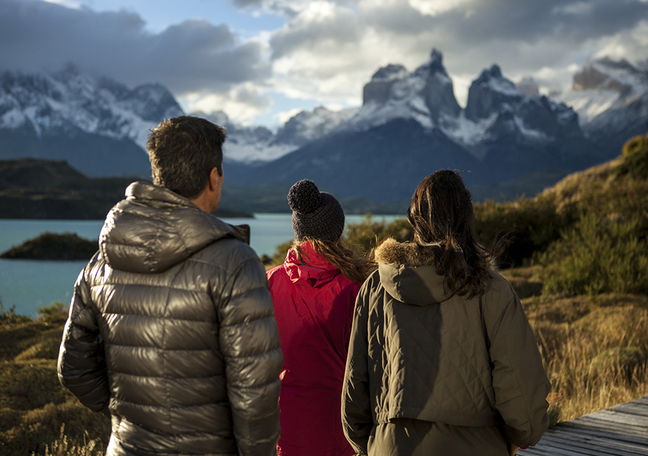 La biblioteca y la zona de lectura del Hotel Explora estaban repletas de libros sobre la historia de la Patagonia.