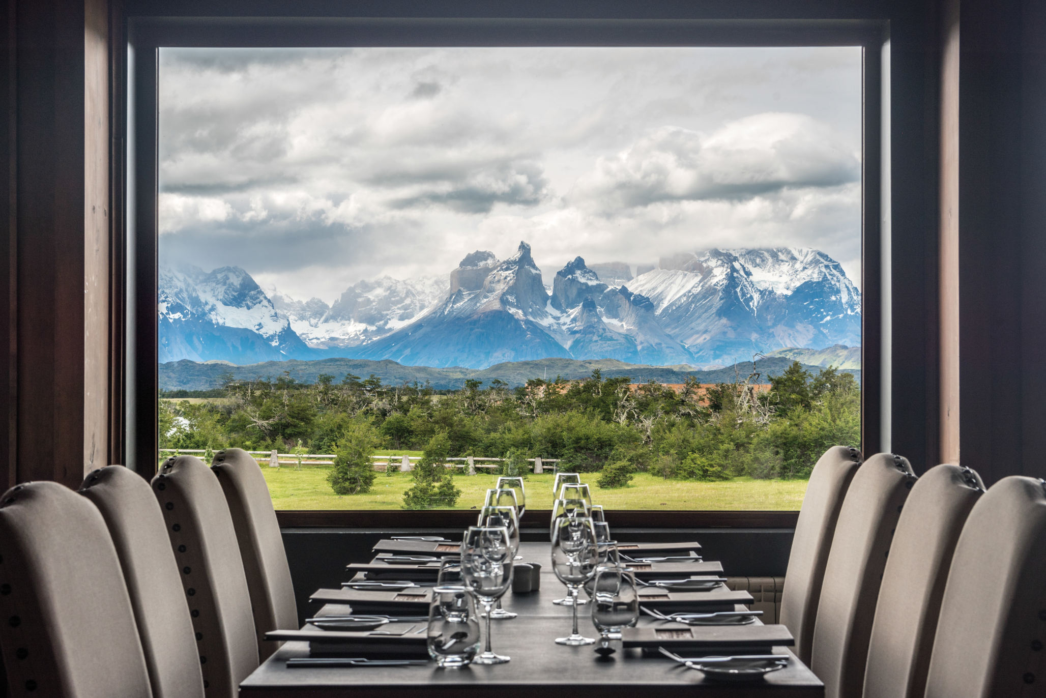 A selection of fresh desserts and cakes displayed on the hotel's buffet table.