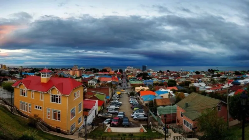 The main square of Punta Arenas, Plaza Muñoz Gamero, with its historic monuments.