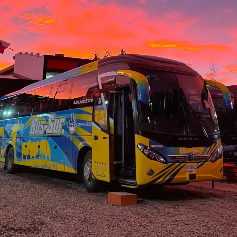 Rota de ônibus sul entre Punta Arenas e Puerto Natales
