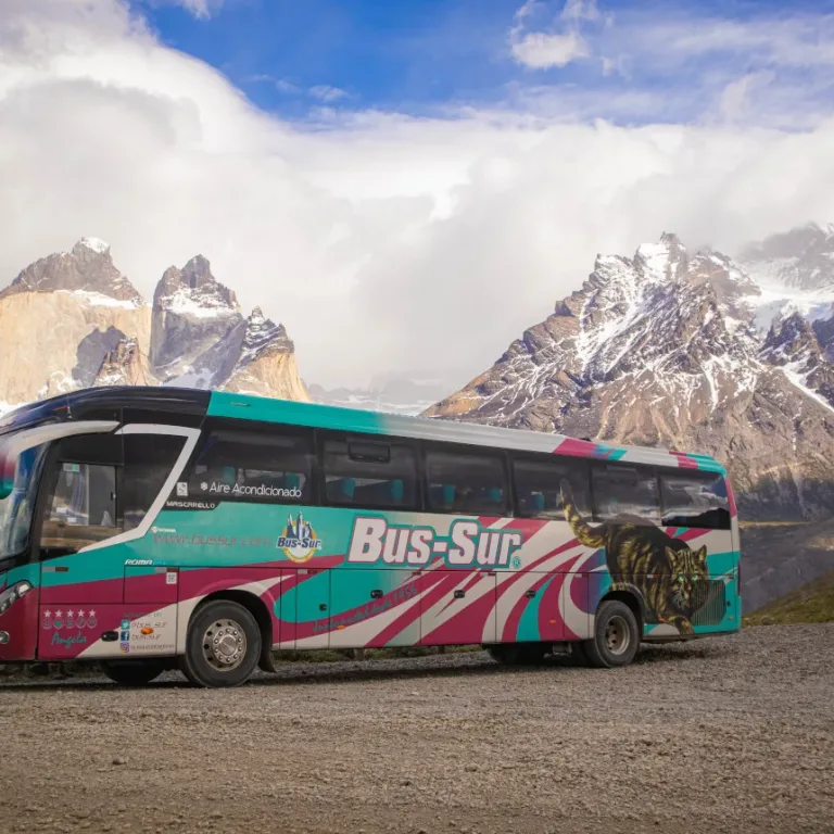 Bus Sur Route between Puerto Natales and Torres del Paine