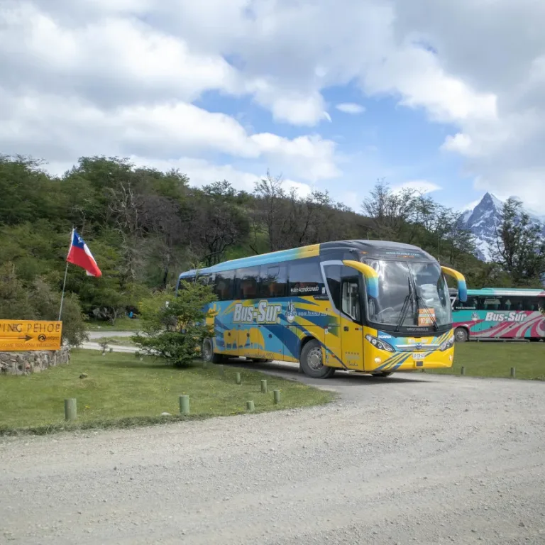 Bus between Amarga Lagoon and Lago Grey Hotel